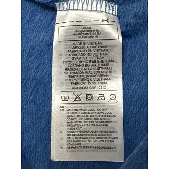 Adidas Aeroready Golf Polo Shirt Blue Mens Size Large Performance Activewear - Picture 5 of 9